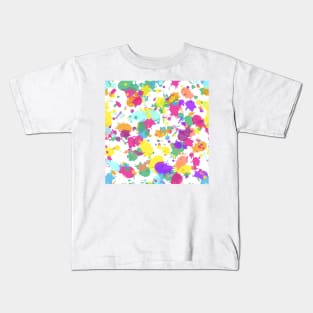 Abstract Neon Color Paint Splash Kids T-Shirt